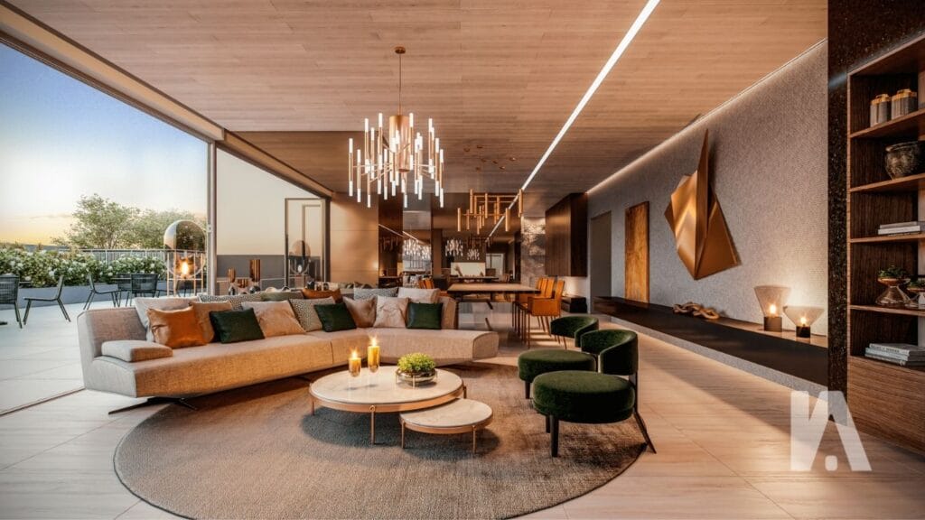 Sala De Estar Ampla E Decorada Com Varanda Gourmet No Cyrela Vila Mariana