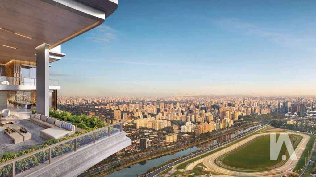 Varanda De Luxo Do Vista Cyrela Furnished Armani/Casa Com Vista Para O Jockey Club De São Paulo