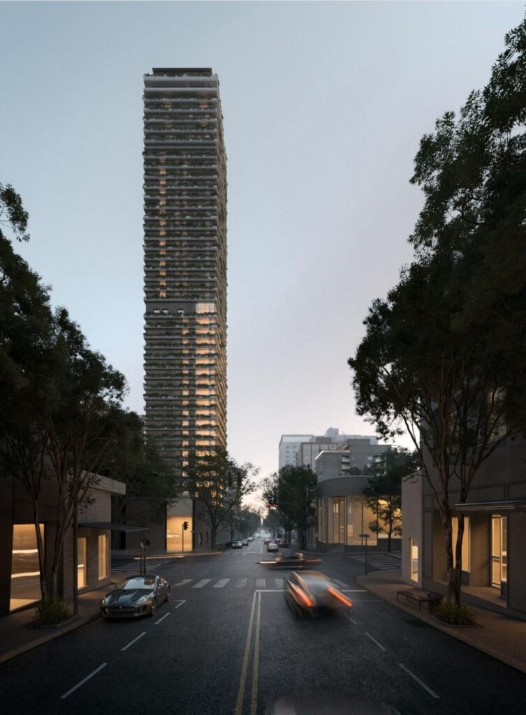 Fachada Imponente Do Plenitude Melo Alves, Na Rua Dr. Melo Alves 555 – Jardins, São Paulo, Com Design Contemporâneo Do Studio Mk27